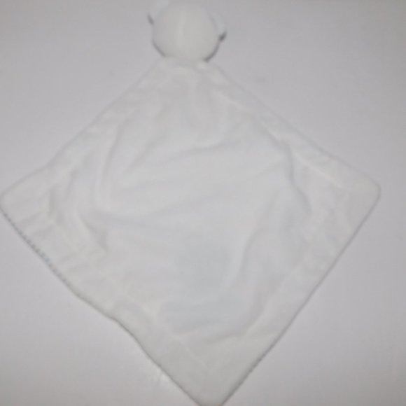 White Blue Teddy Bear Rainbow Sparkles Security Blanket Plush Baby Lovey nunu - Picture 6 of 6